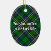 Clan Cockburn Crest over Tartan Keramisch Ornament (Achterkant)