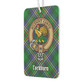 Clan Cockburn Crest over Tartan Luchtverfrisser (Links)