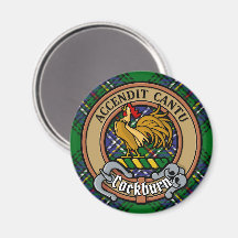 Clan Cockburn Crest over Tartan