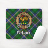 Clan Cockburn Crest over Tartan Muismat (Met muis)