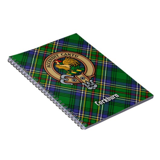Clan Cockburn Crest over Tartan Notitieboek (Rechterzijde)