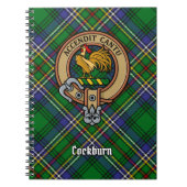 Clan Cockburn Crest over Tartan Notitieboek (Voorkant)