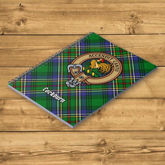 Clan Cockburn Crest over Tartan Notitieboek