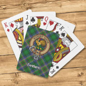 Clan Cockburn Crest over Tartan Pokerkaarten