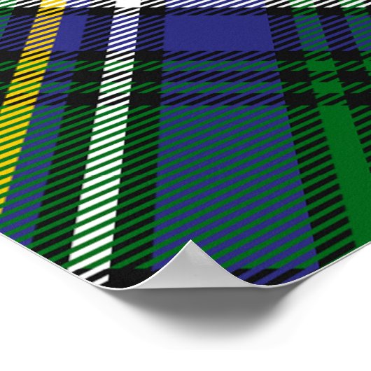 Clan Cockburn Crest over Tartan Poster (Hoek)