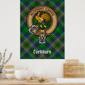 Clan Cockburn Crest over Tartan Poster (Keuken)