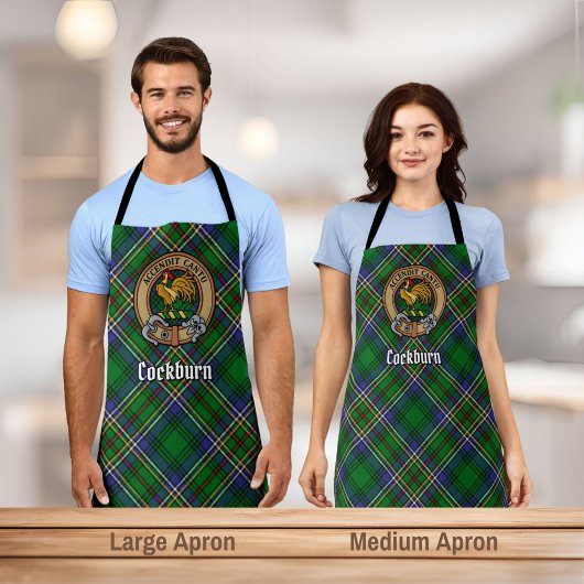Clan Cockburn Crest over Tartan Schort