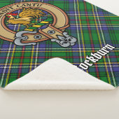 Clan Cockburn Crest over Tartan Sherpa Deken (3/4)