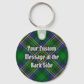 Clan Cockburn Crest over Tartan Sleutelhanger (Achterkant)
