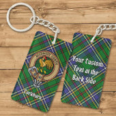 Clan Cockburn Crest over Tartan Sleutelhanger