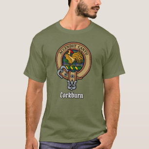 Clan Cockburn Crest over Tartan T-shirt