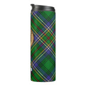 Clan Cockburn Crest over Tartan Thermosbeker (Geroteerd rechts)