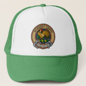 Clan Cockburn Crest over Tartan Trucker Pet (Voorkant)