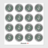 Clan Cockburn Crest & Tartan Knot Sticker (Vel)