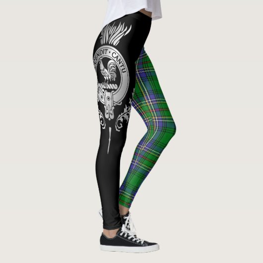 Clan Cockburn Crest & Tartan Leggings (Rechts)