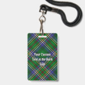 Clan Cockburn Tartan Badge (Achterkant met lanyard)