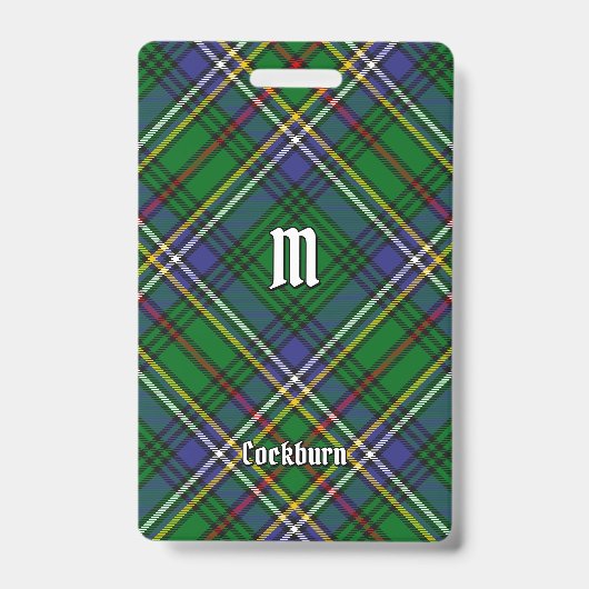 Clan Cockburn Tartan Badge (Voorzijde)