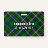 Clan Cockburn Tartan Badge (Achterkant)