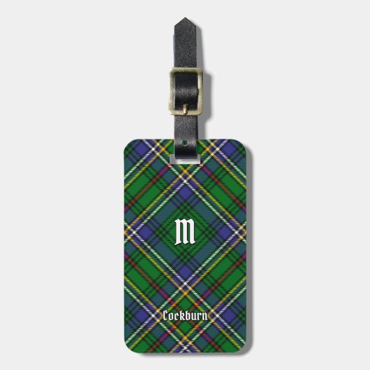 Clan Cockburn Tartan Bagagelabel (Voorkant verticaal)