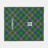 Clan Cockburn Tartan Fleece Deken (Voorkant (Horizontaal))