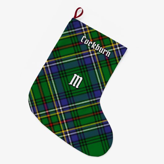 Clan Cockburn Tartan Grote Kerstsok (Voorkant (Hangend))