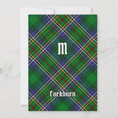 Clan Cockburn Tartan Kaart (Voorkant)