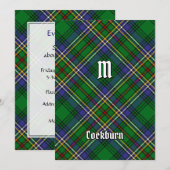 Clan Cockburn Tartan Kaart (Voorkant / Achterkant)