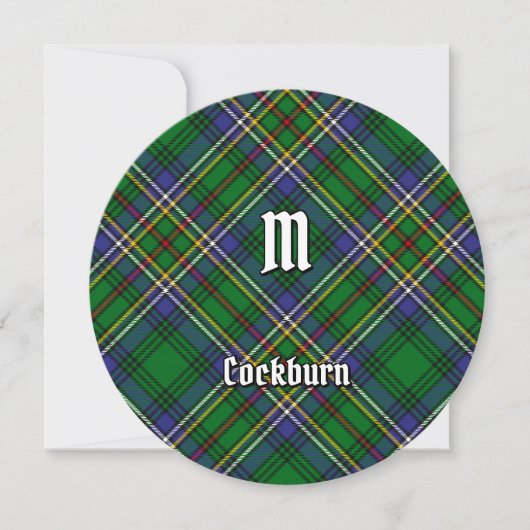 Clan Cockburn Tartan Kaart (Voorkant)