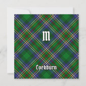 Clan Cockburn Tartan Kaart (Voorkant)