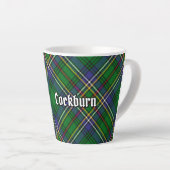 Clan Cockburn Tartan Latte Mok (Rechterhoek)