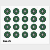 Clan Cockburn Tartan Ronde Sticker (Vel)