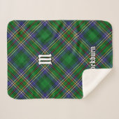 Clan Cockburn Tartan Sherpa Deken (Voorkant (horizontaal))