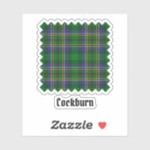 Clan Cockburn Tartan Sticker (Vel)