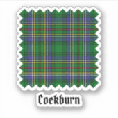 Clan Cockburn Tartan Sticker (Voorkant)