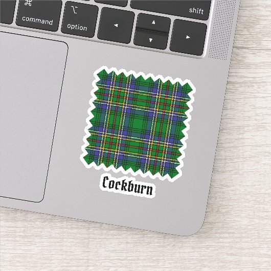 Clan Cockburn Tartan Sticker (Detail)