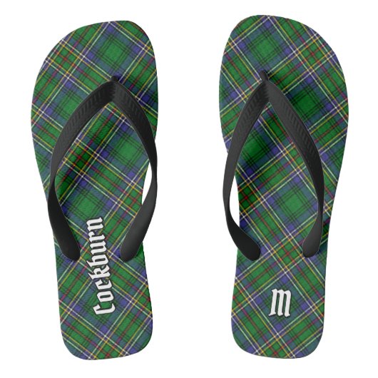 Clan Cockburn Tartan Teenslippers (Voetbed)
