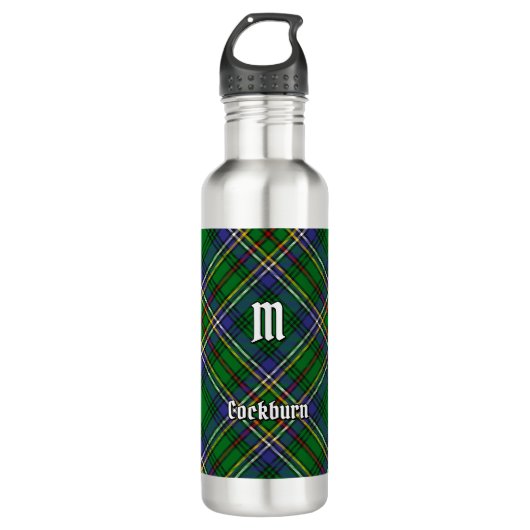 Clan Cockburn Tartan Waterfles (Voorkant)