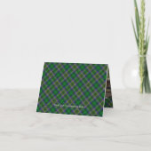 Clan Cockburn Wapen over Tartan (Achterkant)