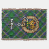 Clan Cockburn Wapen over Tartan Deken (Voorkant)