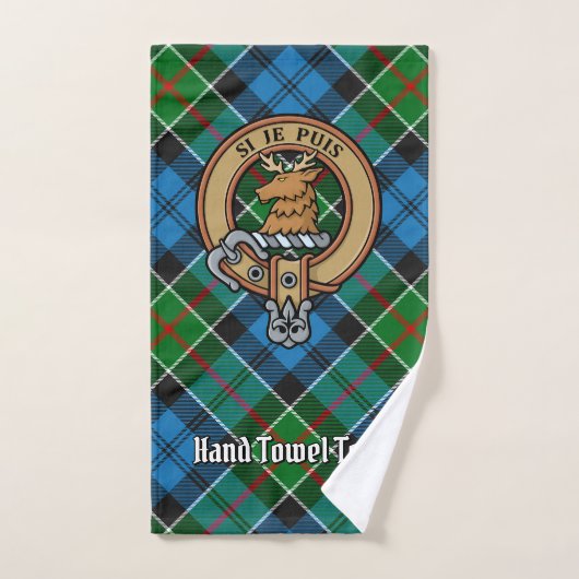 Clan Colquhoun Crest over Tartan Bad Handdoek (Handdoek)