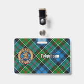 Clan Colquhoun Crest over Tartan Badge (Voorzijde met clip)