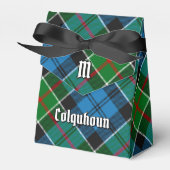Clan Colquhoun Crest over Tartan Bedankdoosjes (Voorkant Zijde)