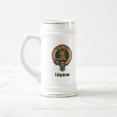 Clan Colquhoun Crest over Tartan Bierpul (Links)