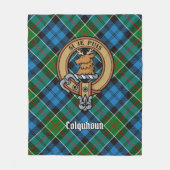 Clan Colquhoun Crest over Tartan Fleece Deken (Voorkant)