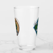 Clan Colquhoun Crest over Tartan Glas (Links)