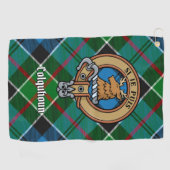 Clan Colquhoun Crest over Tartan Golfhanddoek (Horizontaal)
