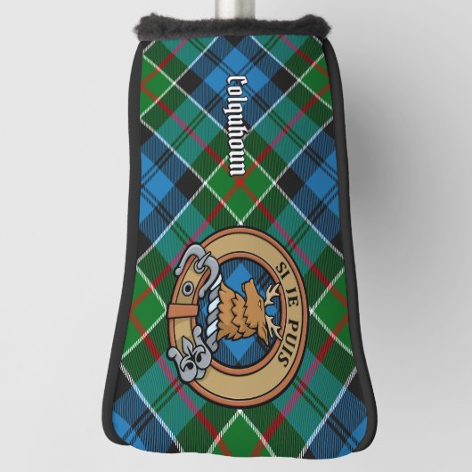 Clan Colquhoun Crest over Tartan Golfheadcover (Draai 90)