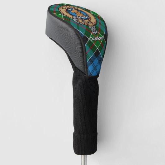 Clan Colquhoun Crest over Tartan Golfheadcover (Schuin)
