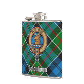 Clan Colquhoun Crest over Tartan Heupfles (Links)