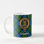 Clan Colquhoun Crest over Tartan Koffiemok (Links)